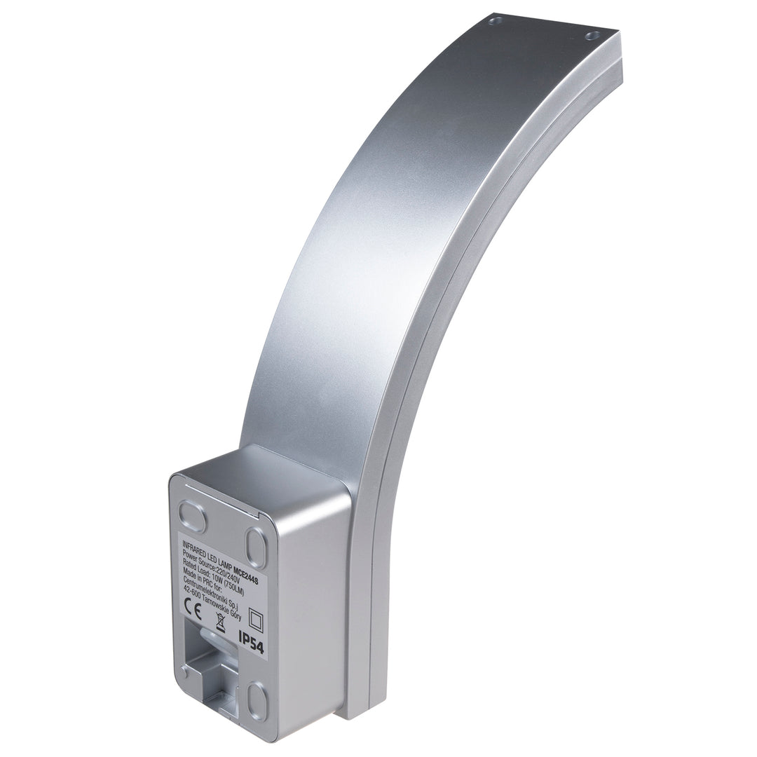 Maclean LED-Lampe mit Bewegungsmelder, PIR-Bewegungsmelder, silber, 10W, IP54, 750lm, neutralweiß (4000K) MCE244 S, 2 Stück