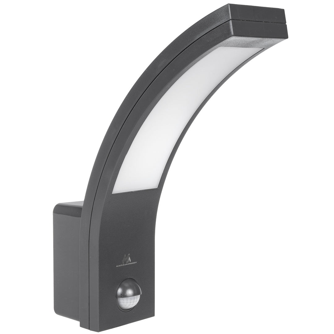 Maclean LED-Lampe mit Bewegungsmelder, PIR-Bewegungsmelder, grau, 10W, IP54, 750lm, neutralweiß (4000K) MCE244 GR, 2 Stück