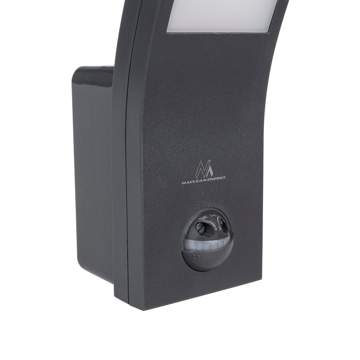 Maclean LED-Lampe mit Bewegungsmelder, PIR-Bewegungsmelder, grau, 10W, IP54, 750lm, neutralweiß (4000K) MCE244 GR, 2 Stück
