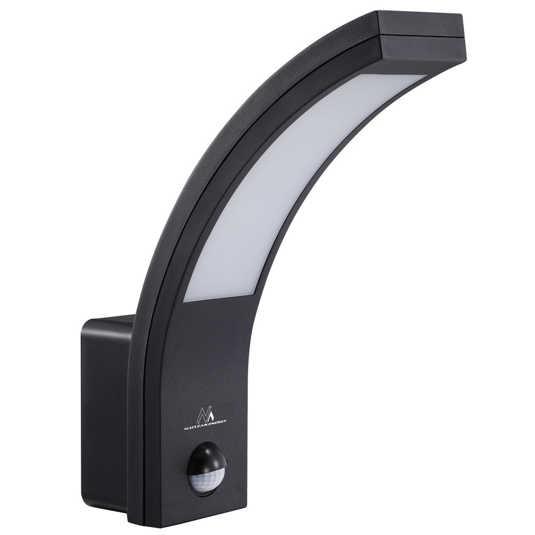 Maclean  LED-Lampe mit Bewegungsmelder, PIR-Sensor, schwarz, 10W, IP54, 750lm, neutralweiß (4000K) MCE244 B, 2 Stück