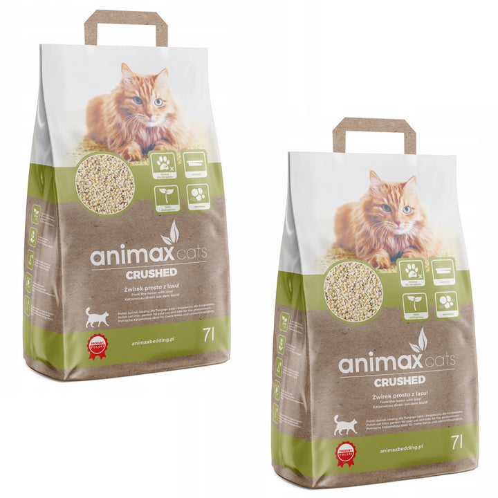 Clumping litter, classic, crushed, 2x 7 liters, Animax