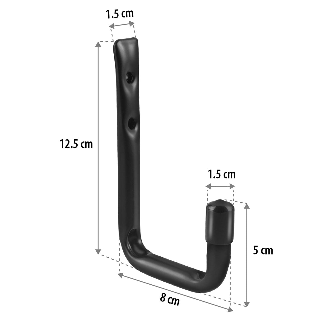 Set of 10 Maclean wall mounts, for tires, wheels, ladder, bicycle, steel, max. load 22kg/handle, MC-489