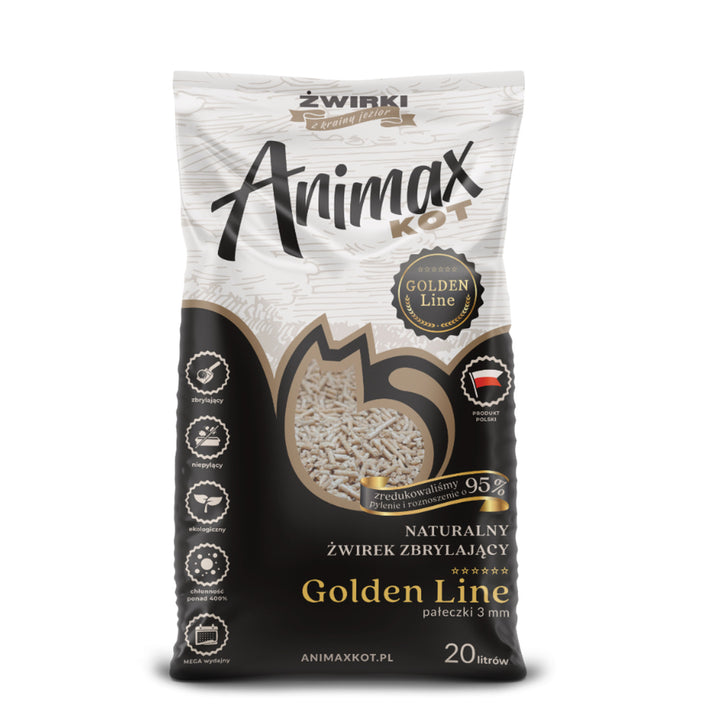 Strooisel, Animax Golden line 3mm, kleine rollen, zak 20L