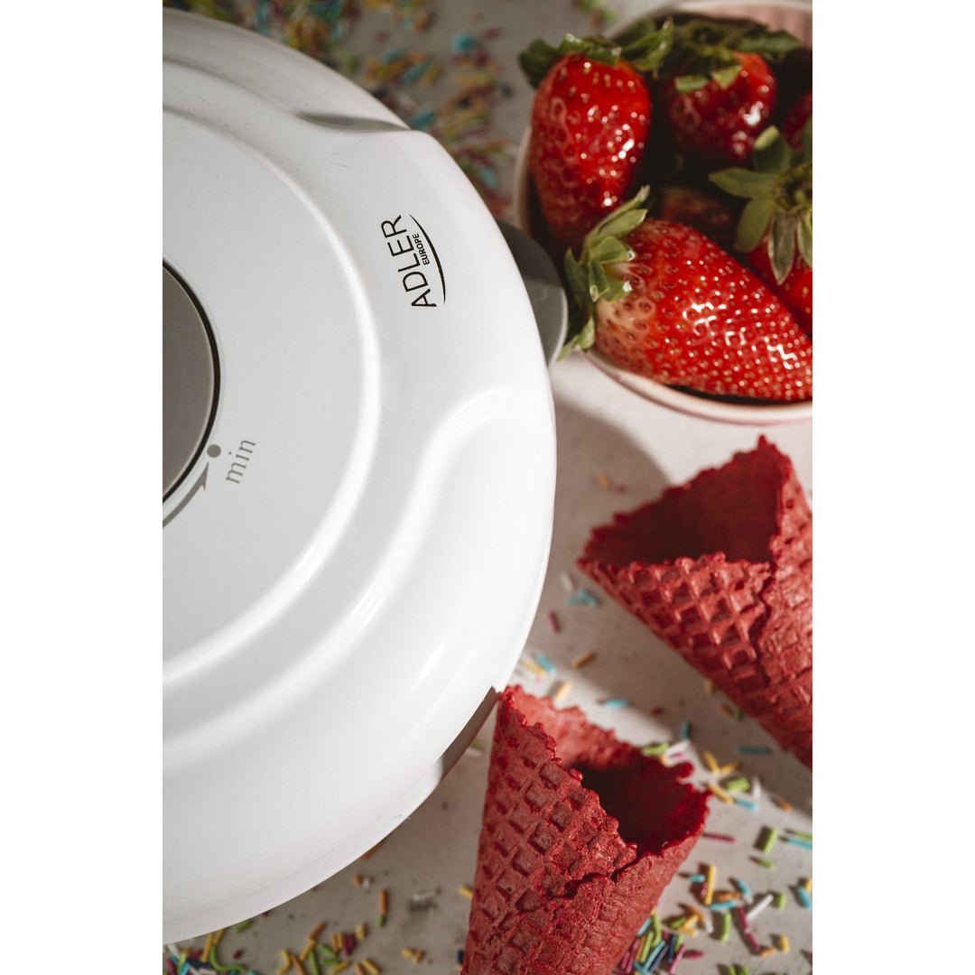 Adler waffle maker, infinitely adjustable temperature, 1500W, white, AD 3038