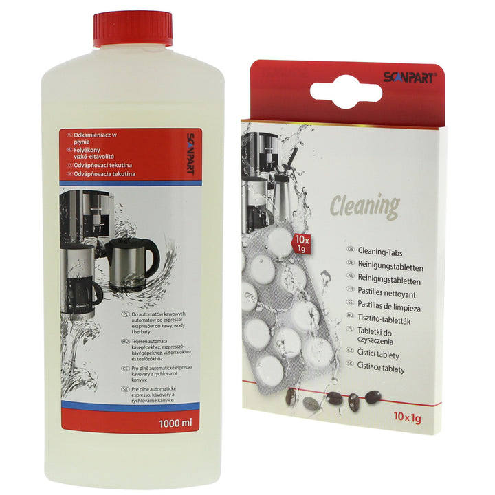 Desincrustante 1 litro para cafeteras espresso + 10 pastillas para limpiar cafeteras