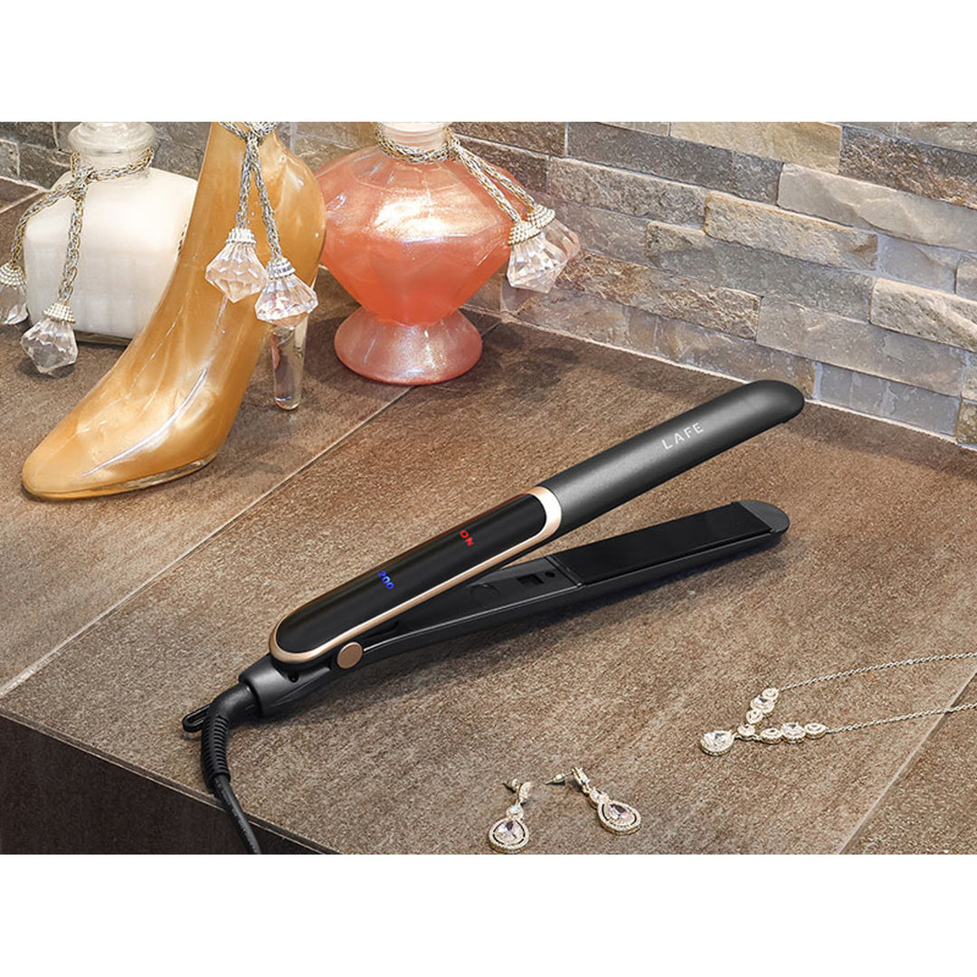 LAFE adjustable temperature straightener, 35W, ceramic coating, Sleek & Shine Straightener