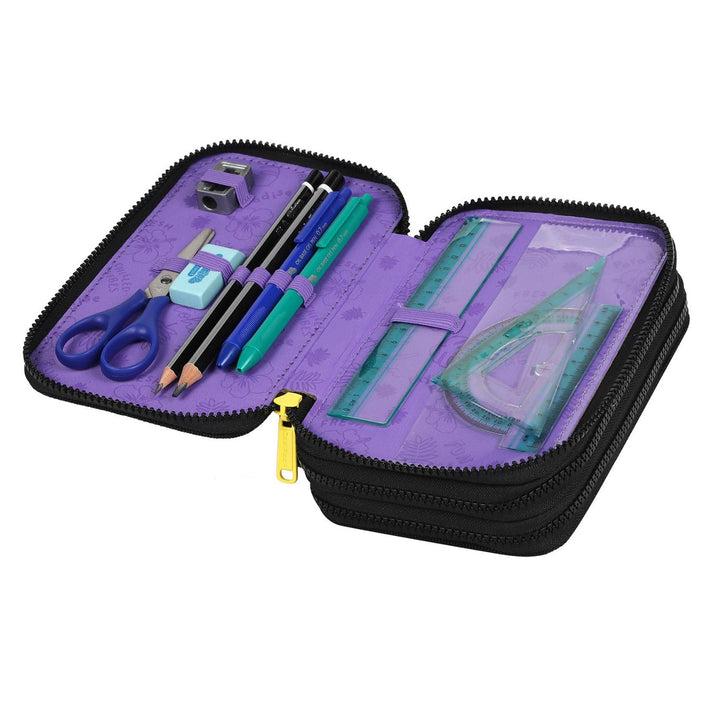 Estuche CoolPack de tres compartimentos con accesorios JUMPER 3 STITCH