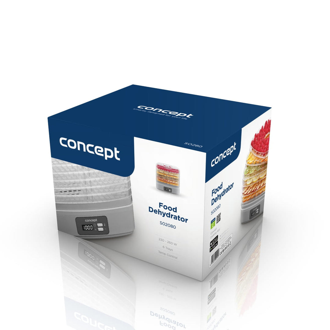 Séchoir à champignons, fruits et herbes Concept, 260W, 6 tamis, minuterie, SO2080
