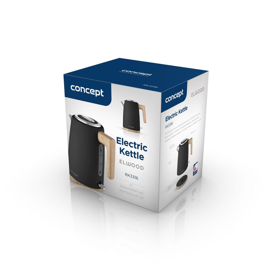 Concept ELWOOD electric kettle, stainless steel, 1.7L, water level indicator, RK3316