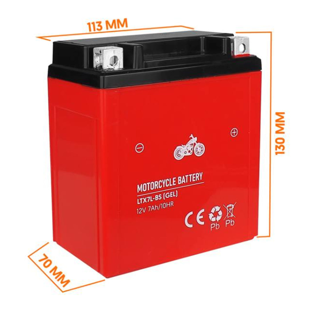Lamex - Gel Acu - Gelbatterij - gel-motorfietsaccu - 12V, 7Ah, LTX7L-BS