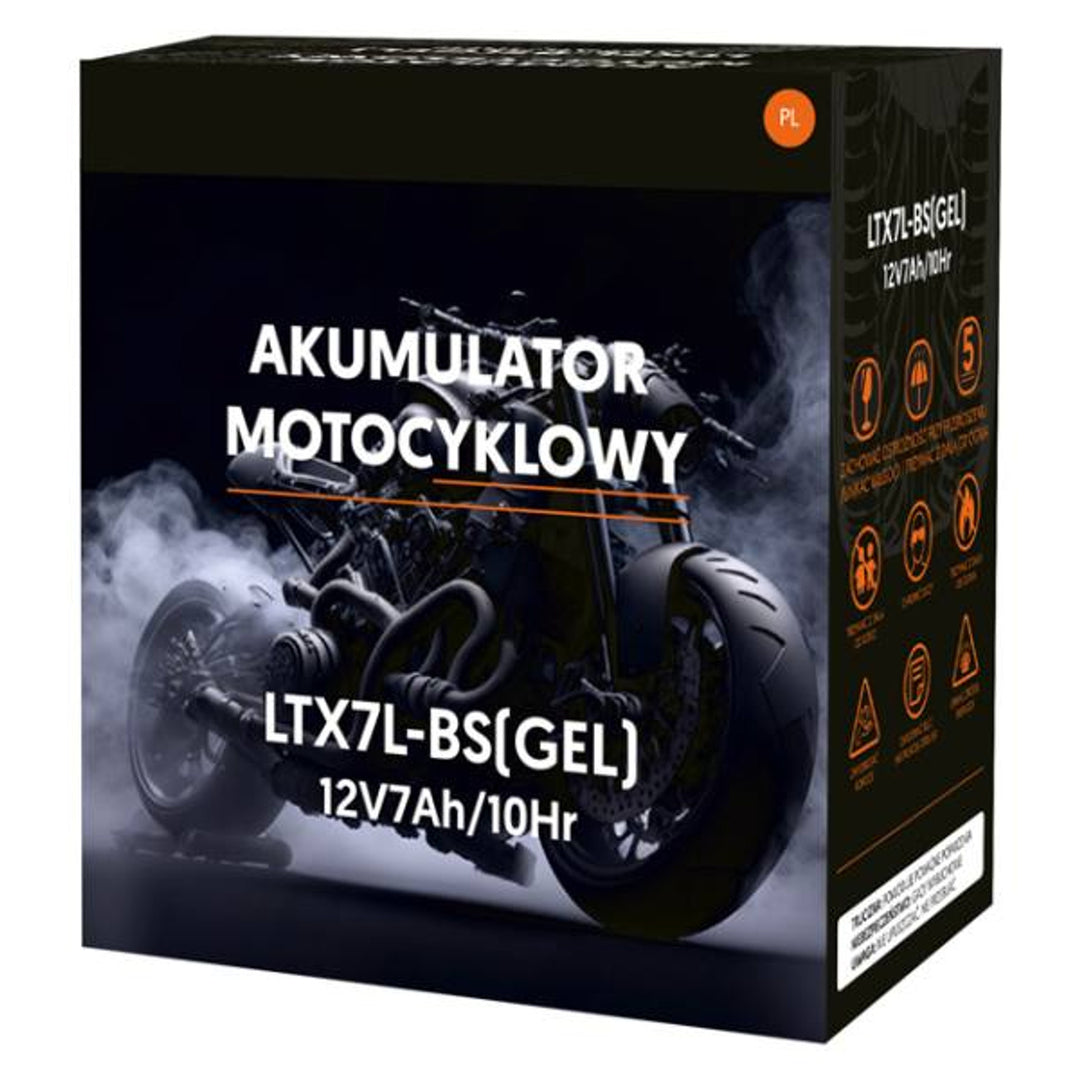 Lamex - Gel Acu - Gelbatterij - gel-motorfietsaccu - 12V, 7Ah, LTX7L-BS