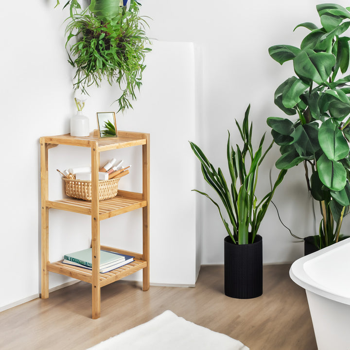 GreenBlue bamboo bathroom cabinet, 370x330x780mm, 3 shelves, GB321, 2 pieces