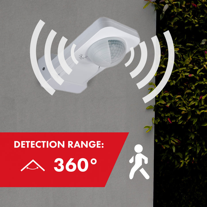 Maclean PIR Bewegungsmelder, Infrarot, IP65, max 2000W, MCE243, 2 Stück