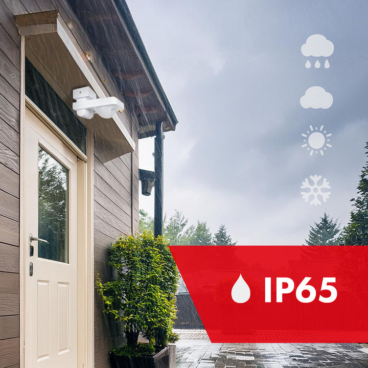 Maclean PIR Bewegungsmelder, Infrarot, IP65, max 2000W, MCE243, 2 Stück