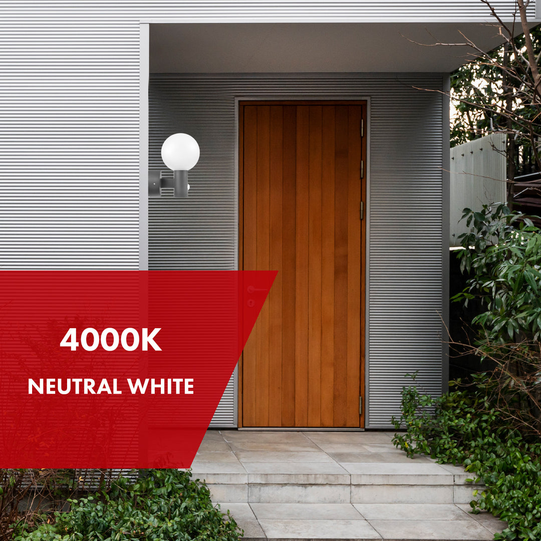 Maclean Bewegungsmelder LED-Lampe, PIR-Bewegungsmelder, grau, 15W, IP65, 1600lm, neutralweiß (4000K) MCE515 GR, 2 Stück