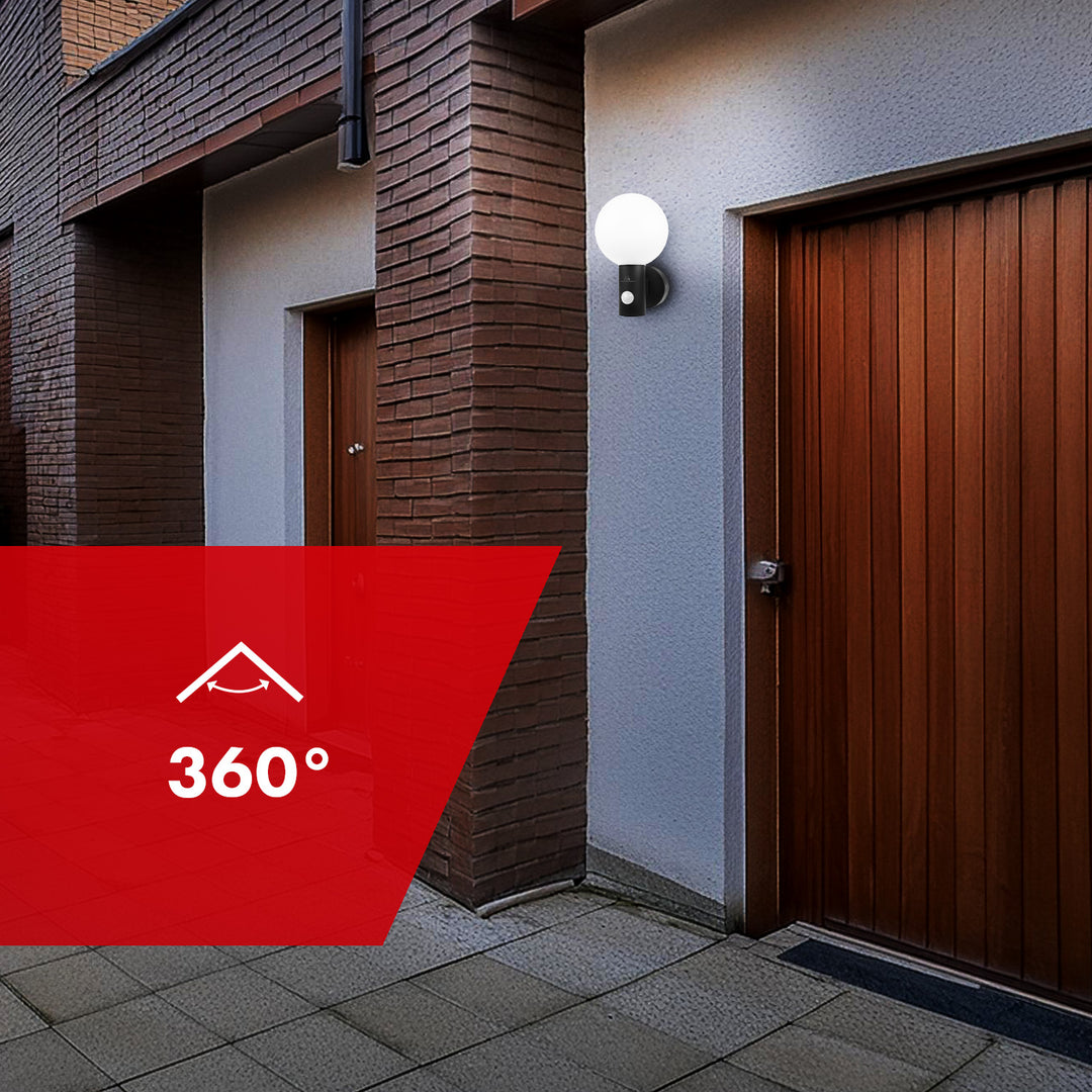 Maclean Bewegungsmelder LED-Lampe, PIR-Bewegungsmelder, schwarz, 15W, IP65, 1600lm, neutralweiß (4000K) MCE515 B, 2 Stück