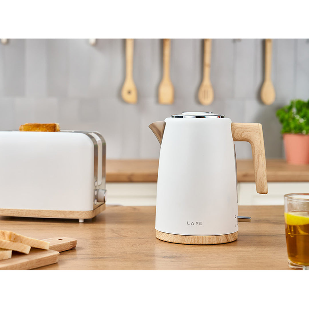 Lafe electric kettle, 2200W, capacity 1.7l, white, Scandi