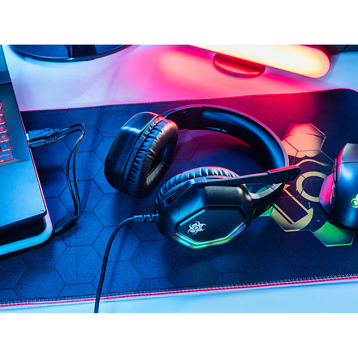 Tracer gaming headphones, RGB backlight, foldable microphone, Gamezone GZ X3