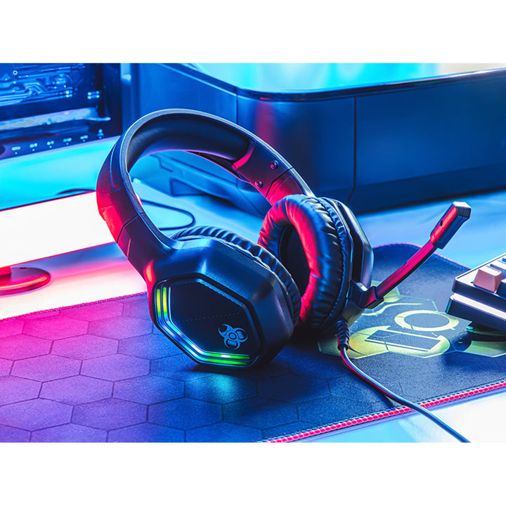 Tracer gaming headphones, RGB backlight, foldable microphone, Gamezone GZ X3