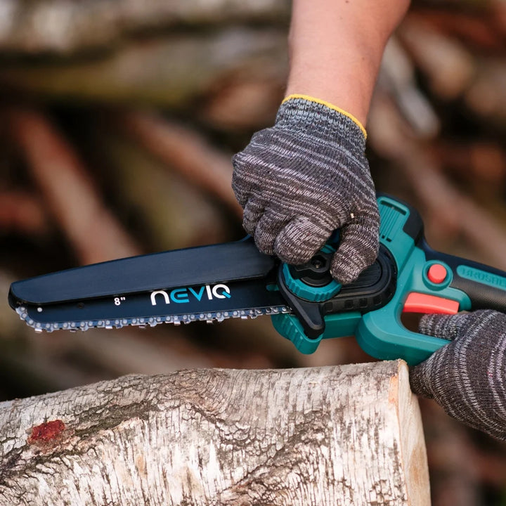 Motosierra sin cable NEVIQ, barra de 8'', 500W, motor sin escobillas, LX8303