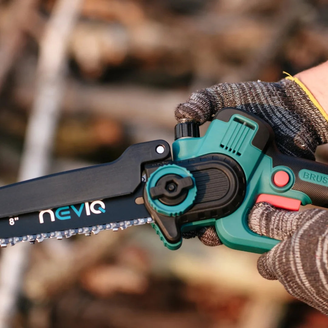 Motosierra sin cable NEVIQ, barra de 8'', 500W, motor sin escobillas, LX8303