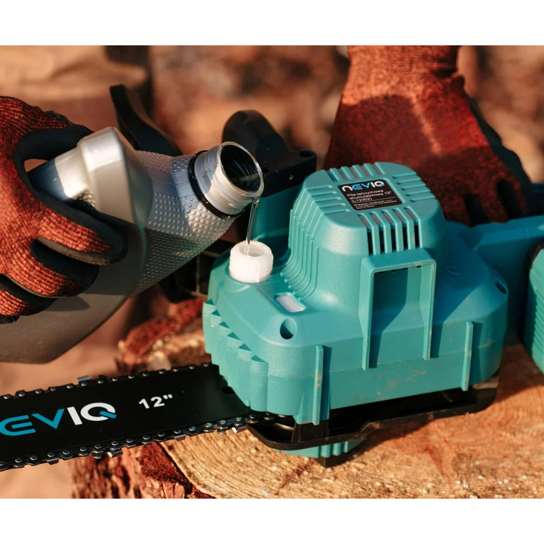 Motosierra sin cable NEVIQ, barra de 12'', 1000W, motor sin escobillas, L12302