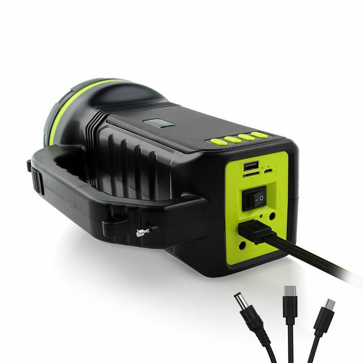 Verna multi-function solar flashlight, 6in1, powerbank, solar panel, lamp, LED lights, speaker+radio, Tur000008