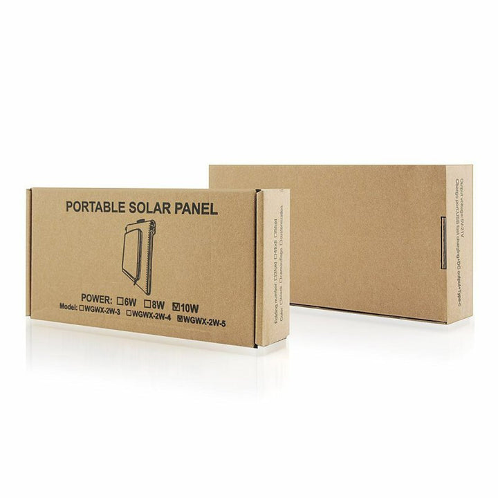 Solar panel, charger, 10W, 1 USB port, black and orange, A02