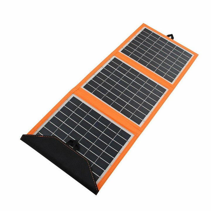 Solar panel, charger, 15W, 1 USB port, black and orange, A04