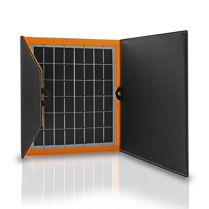 Solar panel, charger, 15W, 1 USB port, black and orange, A04