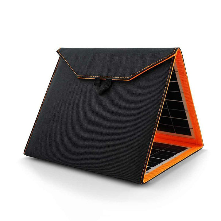 Solar panel, charger, 15W, 1 USB port, black and orange, A04