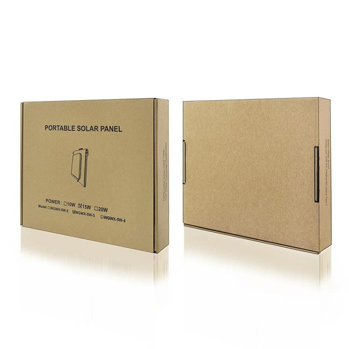 Solar panel, charger, 15W, 1 USB port, black and orange, A04