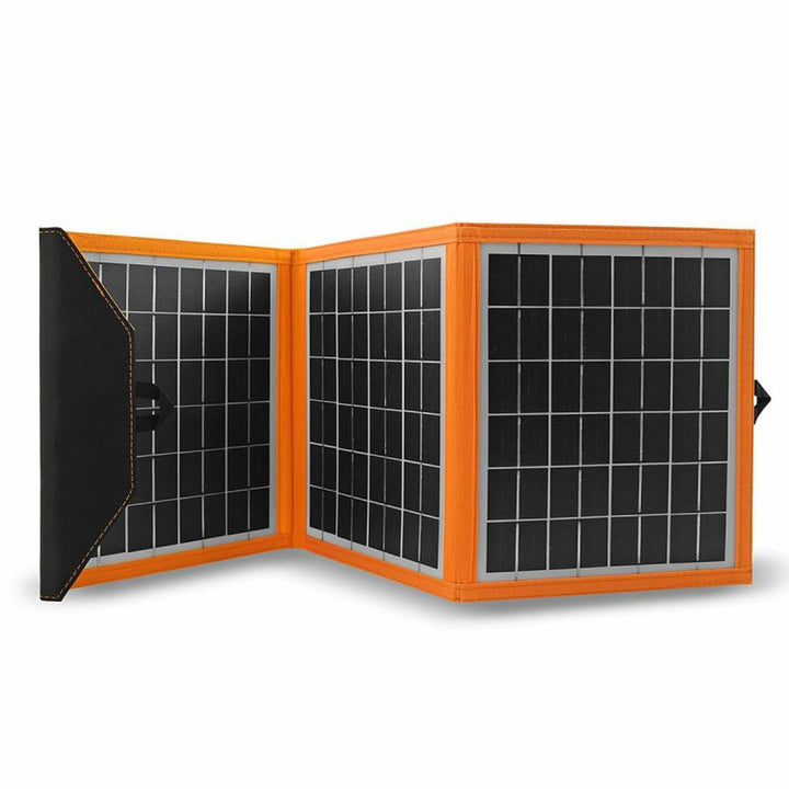 Solar panel, charger, 15W, 1 USB port, black and orange, A04