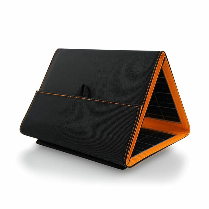 Solar panel, charger, 20W, 2 USB ports, black and orange, A05