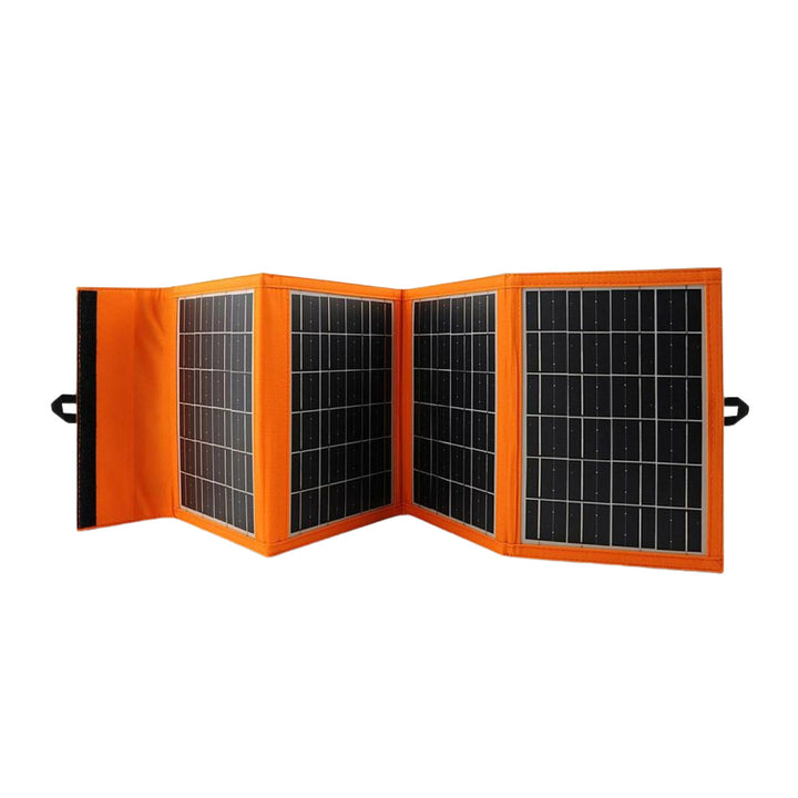 Solar panel, charger, 20W, 2 USB ports, black and orange, A05