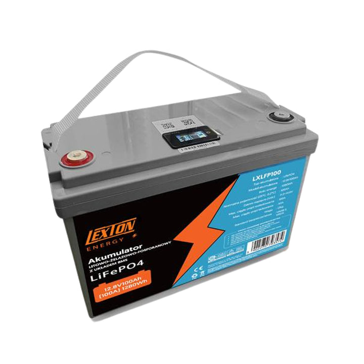 Lexton Lithium-Eisen-Phosphat LiFePo4 Akku, mit BMS, 12,8V, 100Ah, LXLFP100