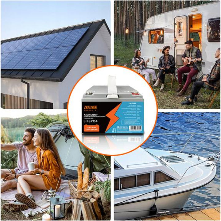 LiFePo4 Lexton Lithium-Eisenphosphat-Akku, mit BMS, 12,8V, 30Ah, LXLFP30