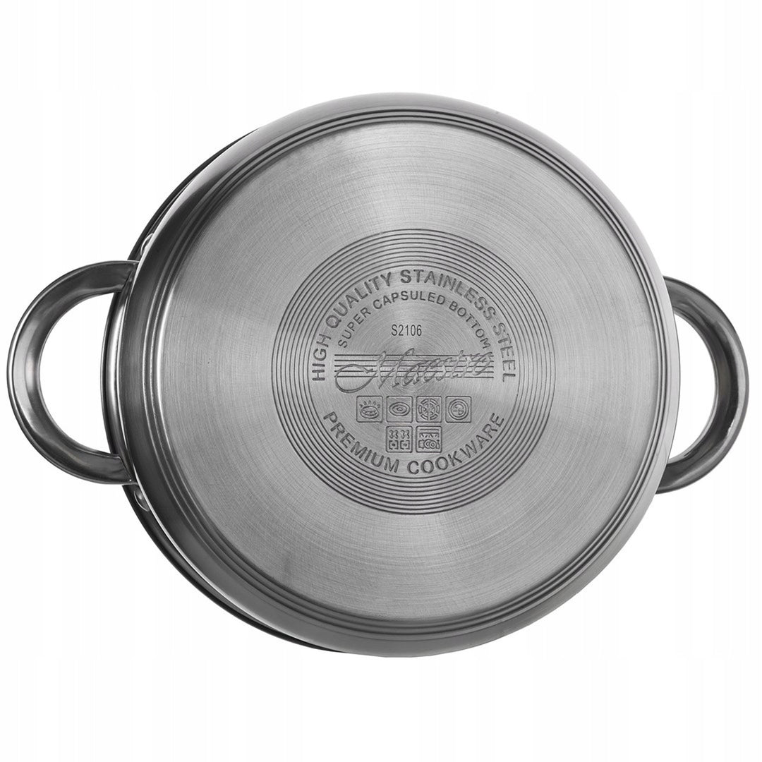 Maestro 9 el. pot set. 1.5L, 2L, 3L, 5L, stainless steel, dishwasher safe, suitable for all types of stoves, hot pot stand, MR-2021