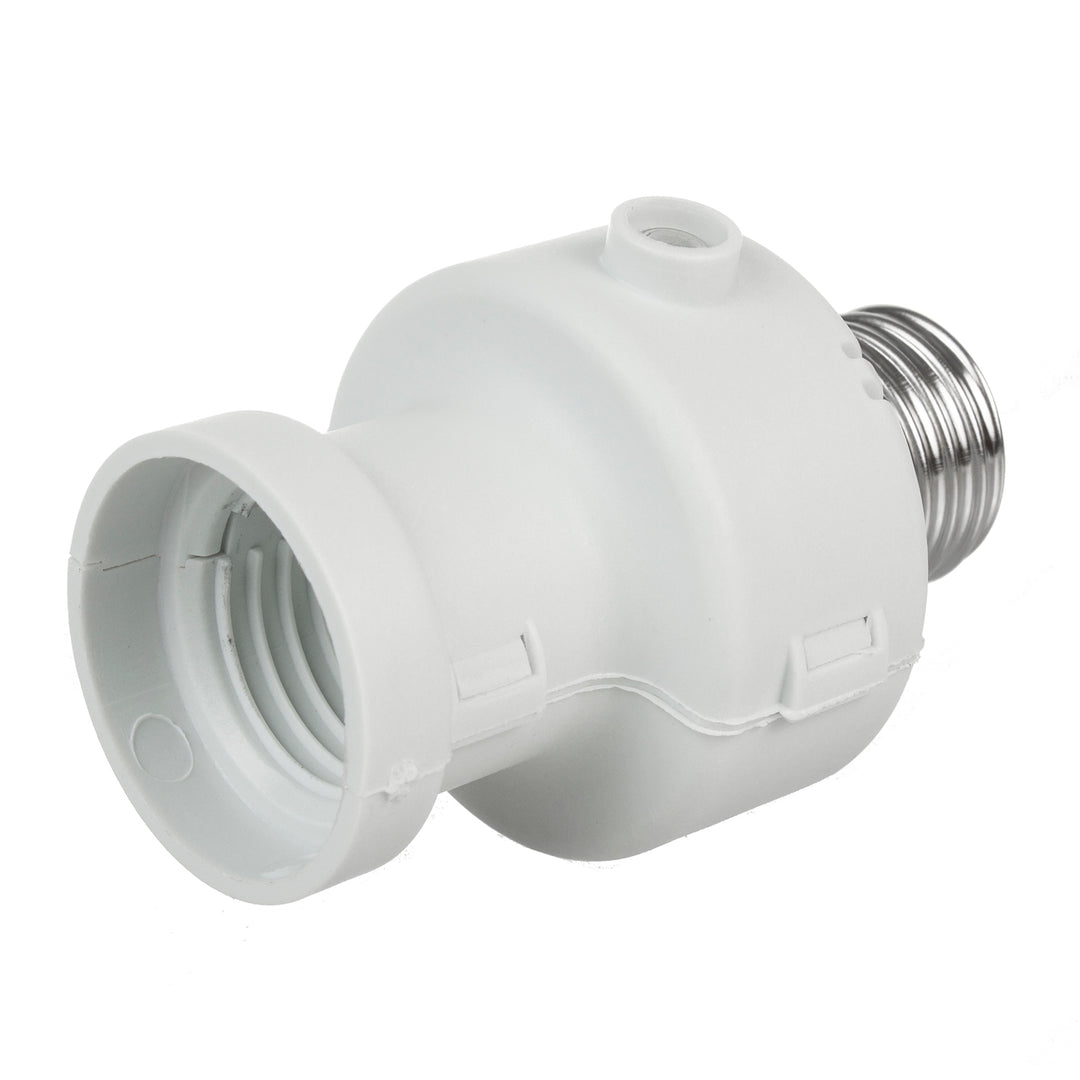 Maclean bulb holder, E27, max. 100W, with dusk sensor, timer, white color, MCE21W, 2 pieces