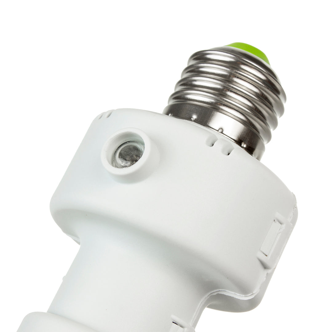 Maclean bulb holder, E27, max. 100W, with dusk sensor, timer, white color, MCE21W, 4 pieces