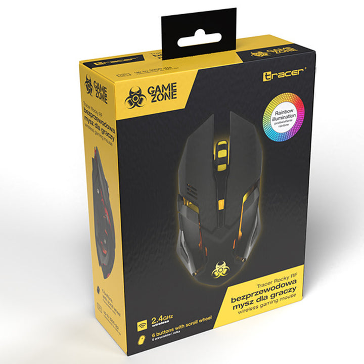 Tracer gaming mouse, wireless, 500mAh battery, 3200 DPI, Gamezone Rocky RF Nano