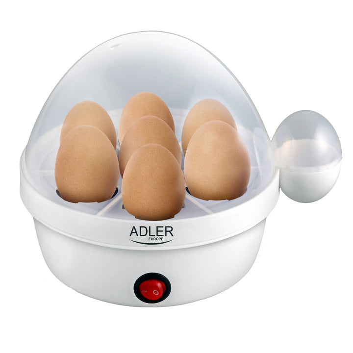 Adler automatic egg cooker, for 7 eggs, power 450W, white, AD 4459