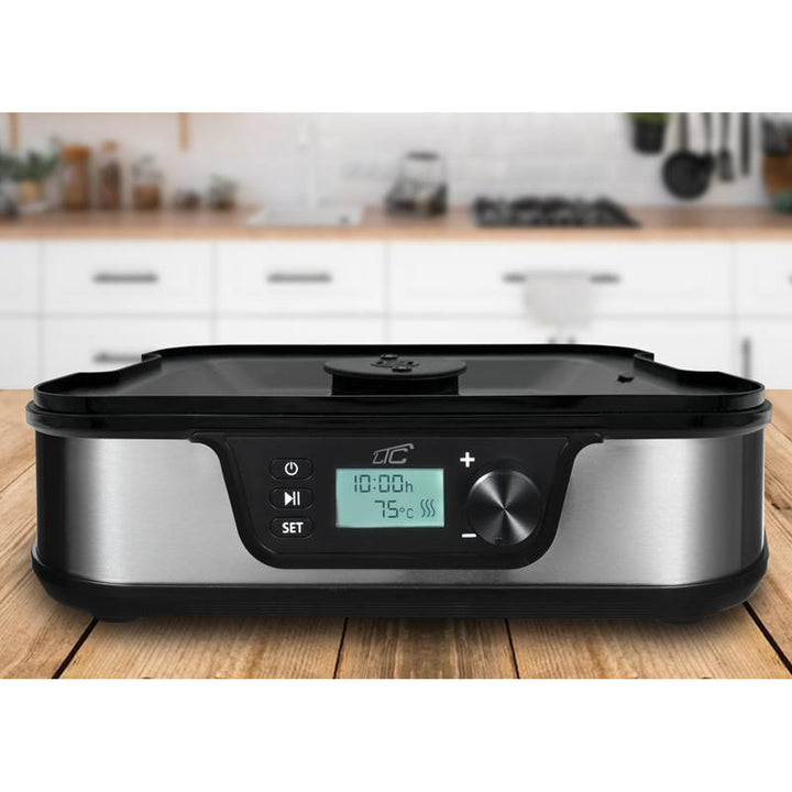 Dryer for mushrooms, vegetables, fruits, meats LTC, adjustable power, non-slip base, 5 trays, dishwasher safe, metal, with display, LXSR002