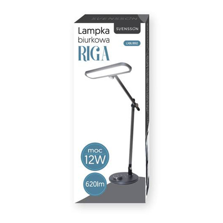 Svensson office lamp, 620 lumens, 12W power, three light temperatures, touch panel, LXBL1892