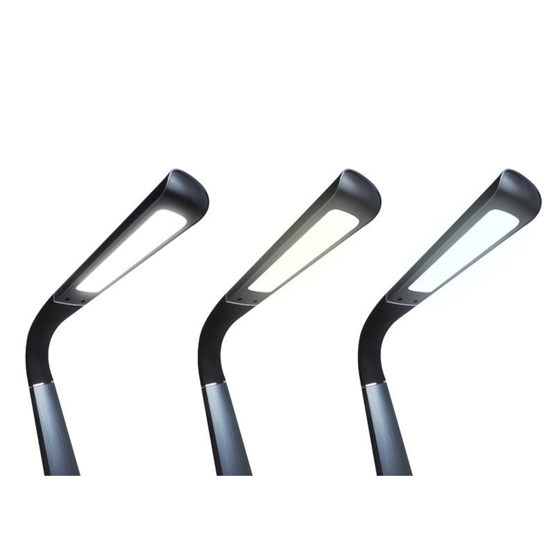 Svensson Office Lamp, 450 Lumen, 8W power, three light temperatures, mobile device charging function, RGB base, LXBL1063