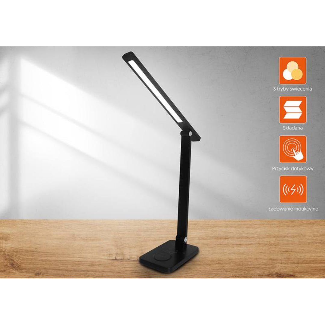 LTC office lamp, LED 10W, three light temperatures, inductive charging, touch panel, LXL0099C
