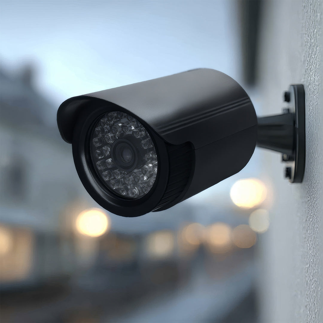 Attrappe einer Röhrenkamera, IR-LEDs, schwarz, Stromversorgung 2xAA (nicht im Lieferumfang enthalten), ABS, IR1800 B