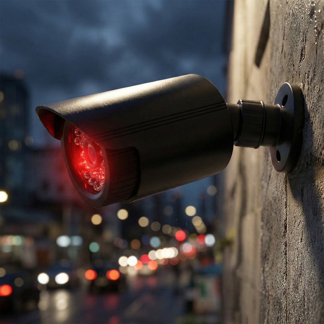 Attrappe einer Röhrenkamera, IR-LEDs, schwarz, Stromversorgung 2xAA (nicht im Lieferumfang enthalten), ABS, IR1800 B