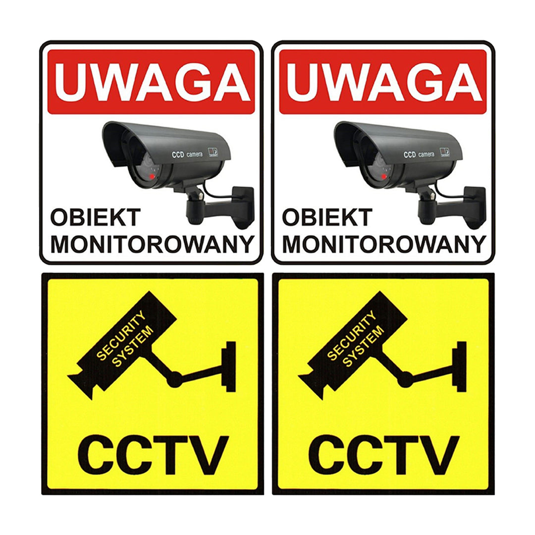 Set mit zwei Attrappen von Röhrenkameras, IR-LEDs, weiß, Stromversorgung 2xAA (nicht im Lieferumfang enthalten), ABS, IR1800 WT