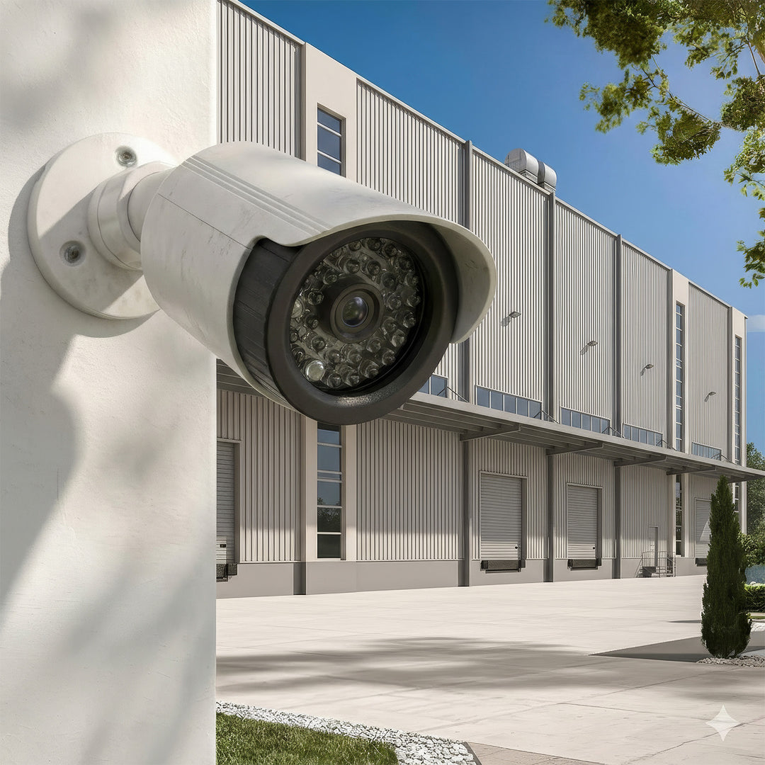 Set mit zwei Attrappen von Röhrenkameras, IR-LEDs, weiß, Stromversorgung 2xAA (nicht im Lieferumfang enthalten), ABS, IR1800 WT